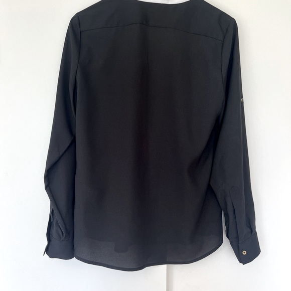 Calvin Klein Black and White Blouse - Picture 5 of 6